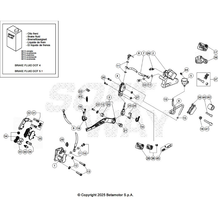 VUE ECLATEE FREINS BETA MOTARD 50 RR WHITE SPORT 2026